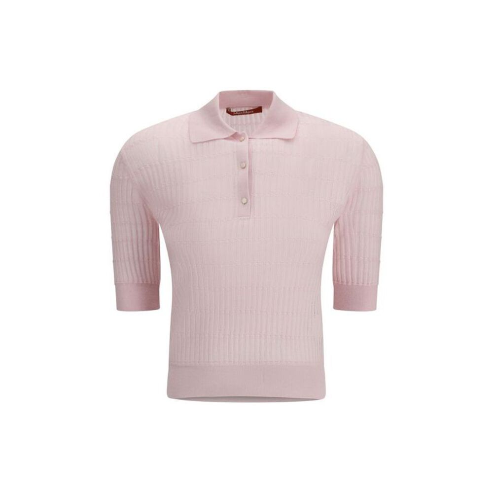 Max Mara Multicolor Silk Shortsleeve Women's Shirt